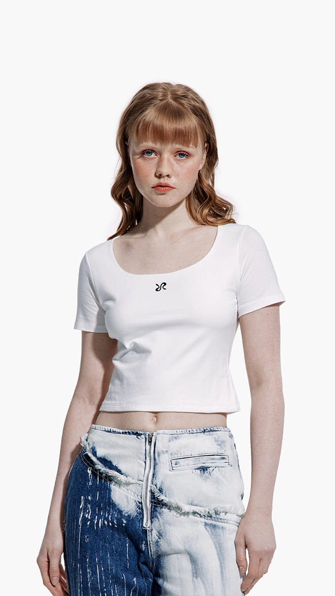 BASIC CROP T-SHIRT WHITE