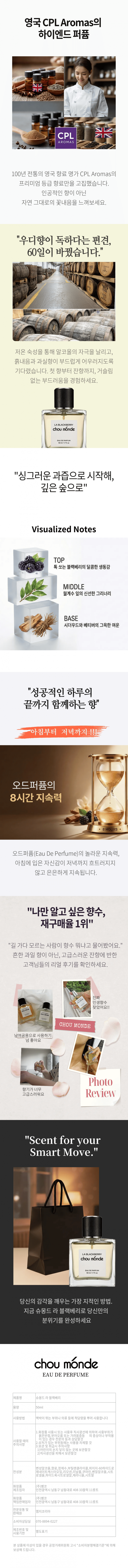 슈몽드 라블랙베리 50ml 니치향수 오드퍼퓸 생화 우디향 남녀공용 20대 30대 선물추천