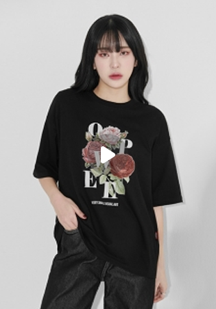 플라워 반팔티