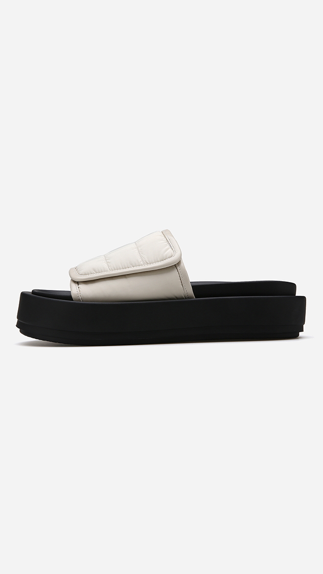 패브릭 벨크로 플랫폼 슬리퍼 412423004 (4cm/3colors)
