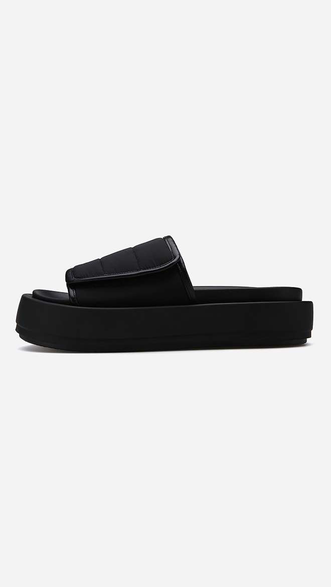 패브릭 벨크로 플랫폼 슬리퍼 412423004 (4cm/3colors)