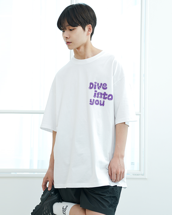 다이브 로고 티셔츠 화이트