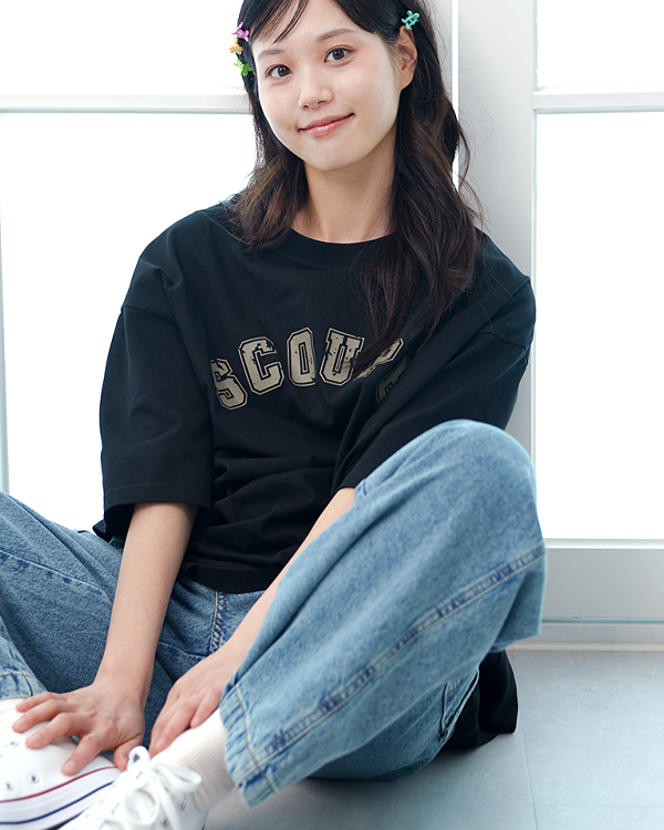 아치 로고 티셔츠 블랙