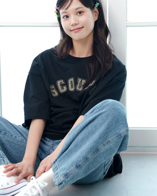 아치 로고 티셔츠 블랙
