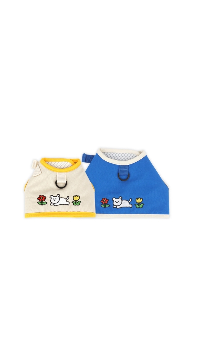 플로트 플라워 안전버클 하네스 2컬러 강아지 산책용품