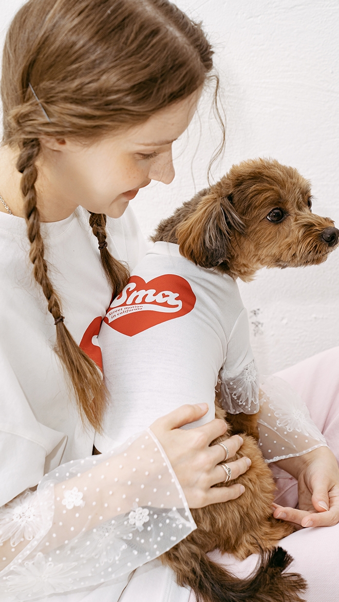 HANE WOMAN + DOG T-SHIRT COUPLE LOOK SET(단품도 구매 가능)