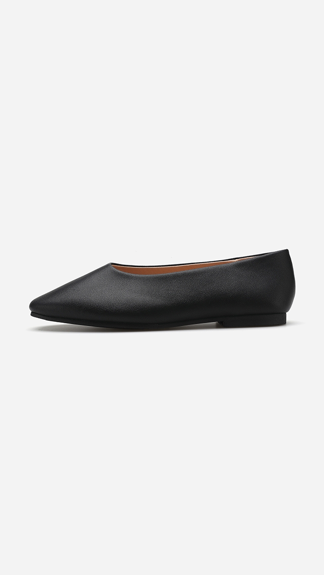 (9/20 예약배송) 스퀘어 토 커버 플랫 412435003 (1cm/2colors)