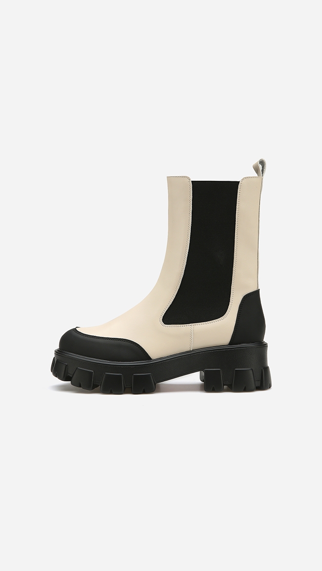 [★문가영 착용]청키 솔 첼시부츠 412346009 (5cm/2colors)