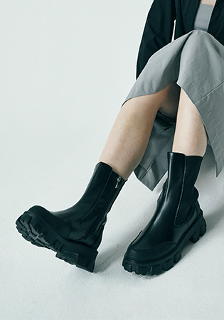 [★문가영 착용]청키 솔 첼시부츠 412346009 (5cm/2colors)