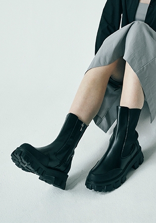[★문가영 착용]청키 솔 첼시부츠 412346009 (5cm/2colors)