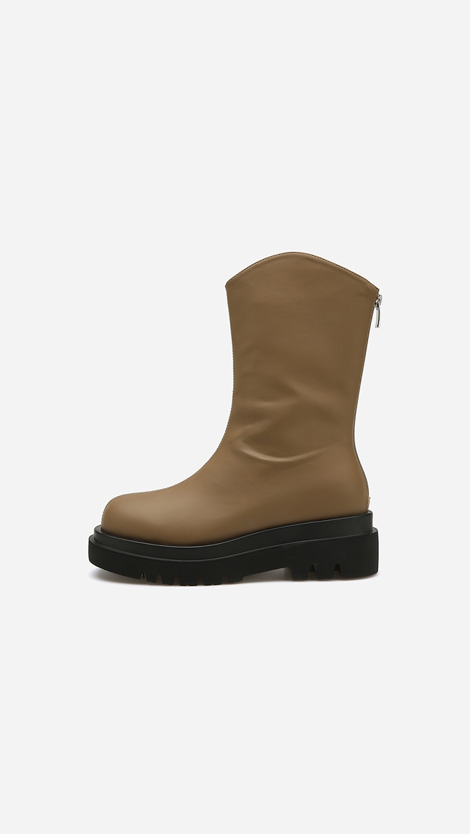 [★빌리 츠키 착용]라운드 토 청키 미들부츠 412346011 (5.2cm/3colors)