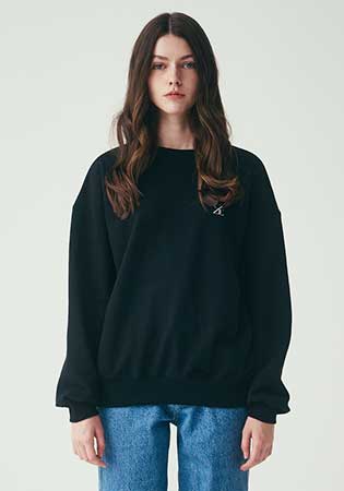 SAC 로고 오버핏 스웨트셔츠 블랙 4W2333001