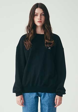 SAC 로고 오버핏 스웨트셔츠 블랙 4W2333001