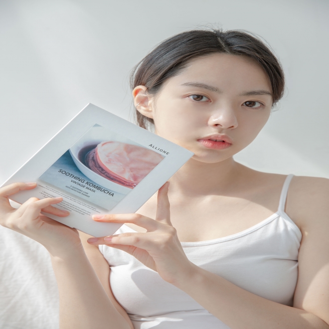 [한달패키지]15+15 알리원 빈티지 프리미엄 수딩 콤부차 마스크팩