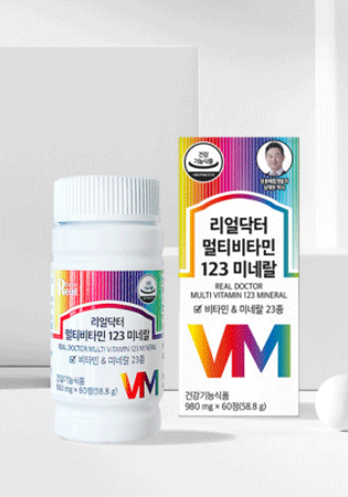 리얼닥터 멀티비타민 123 미네랄 980mg * 60정 비타민 비타민C 종합비타민 비타민영양제 직장인영양제