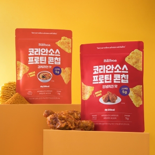 발보아 저당 프로틴 콘칩 양념치킨 김치라면 40g 2종 택1