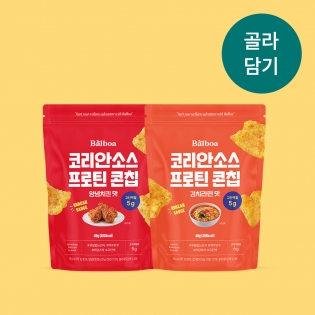 발보아 저당 프로틴 콘칩 양념치킨 김치라면 40g 2종 택1