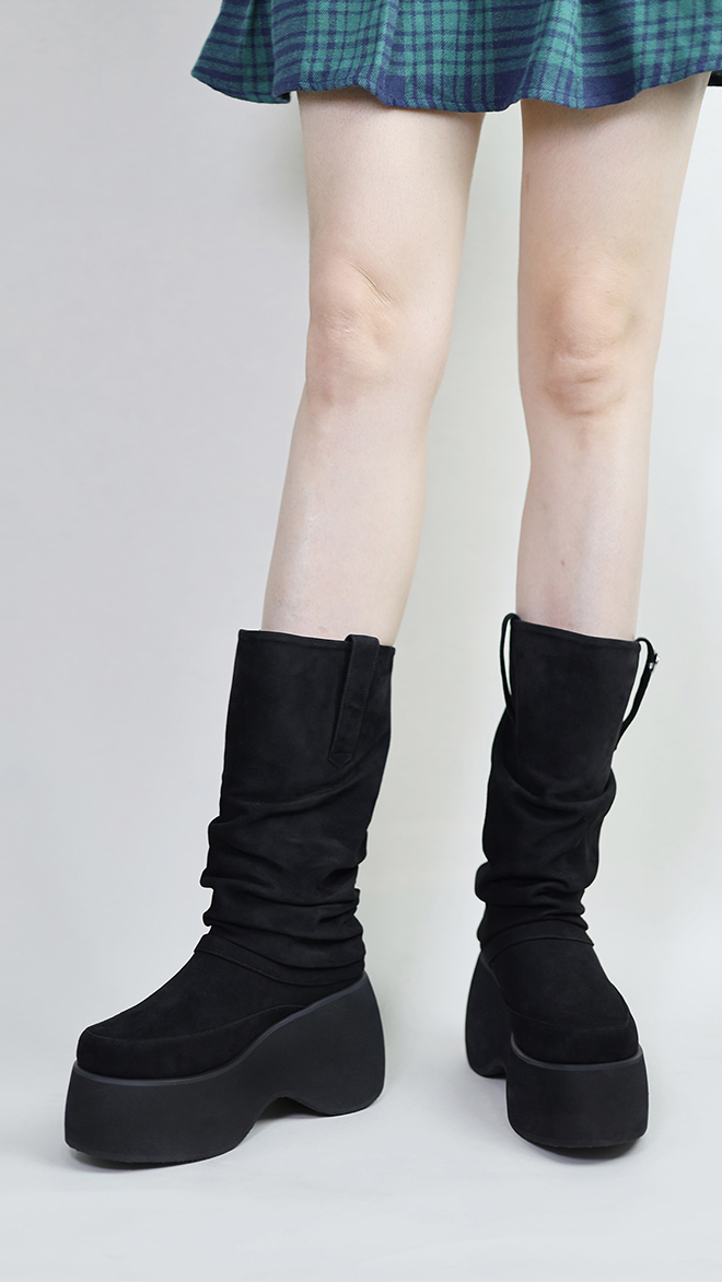 SMA SHOES LUXE LINE 소피아 리얼레더 플랫폼 부츠