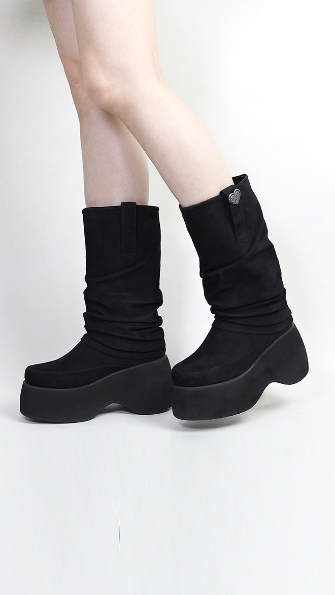 SMA SHOES LUXE LINE 소피아 리얼레더 플랫폼 부츠