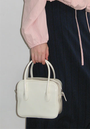 Square bento bag Cream