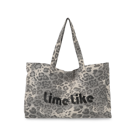 레오파드 쇼퍼백 Gray