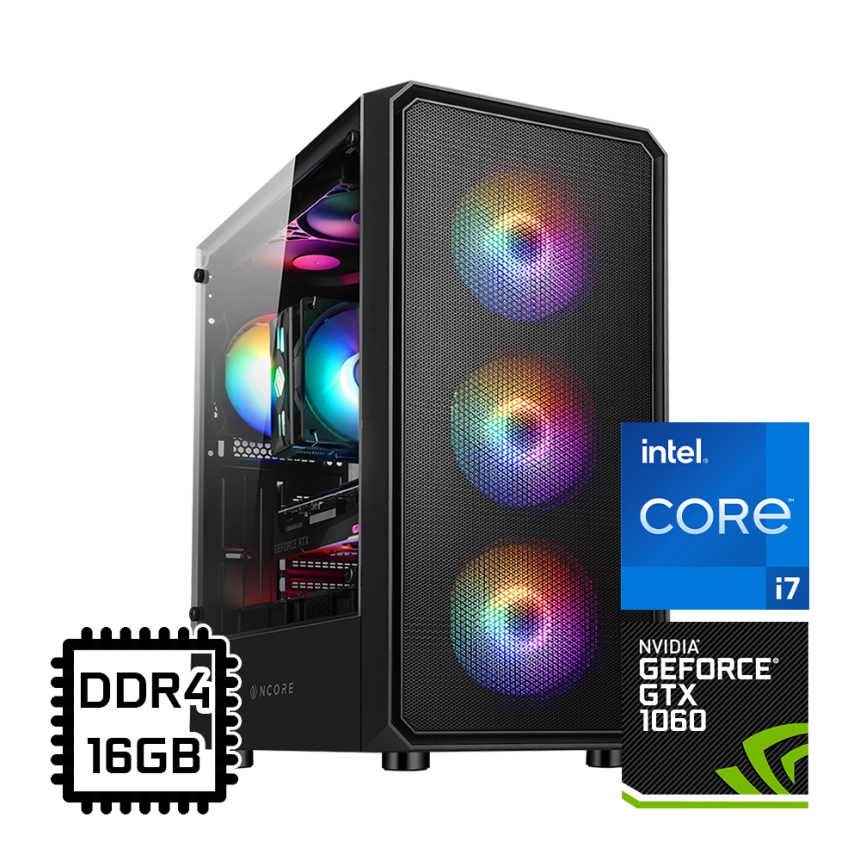 [#50만원대가성비게이밍PC]인텔 코어 i7 GTX 1060 500GB 16GB 고용량 게이밍 중고 본체 #D-23