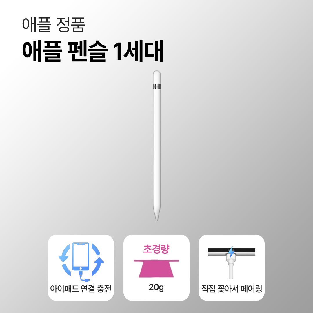 애플 펜슬 1세대 화이트 아이패드 전용 풀박스