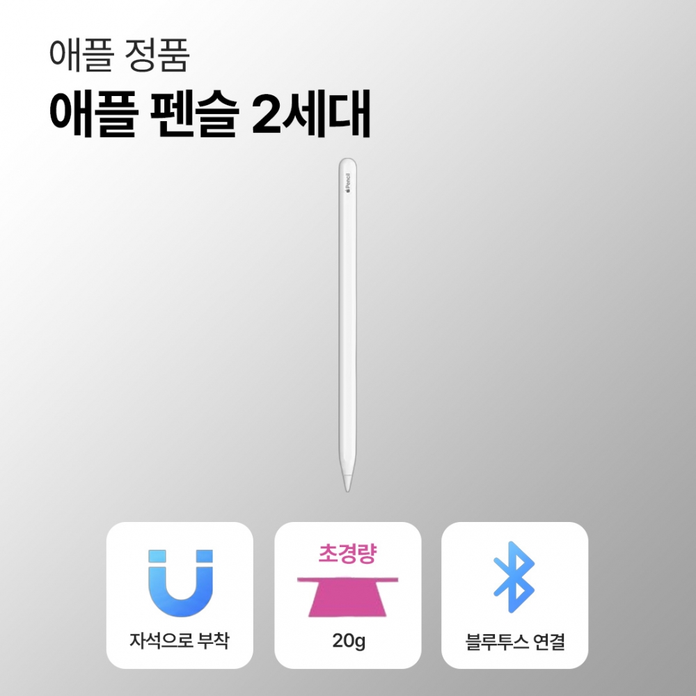 애플 펜슬 2세대 화이트 아이패드 전용