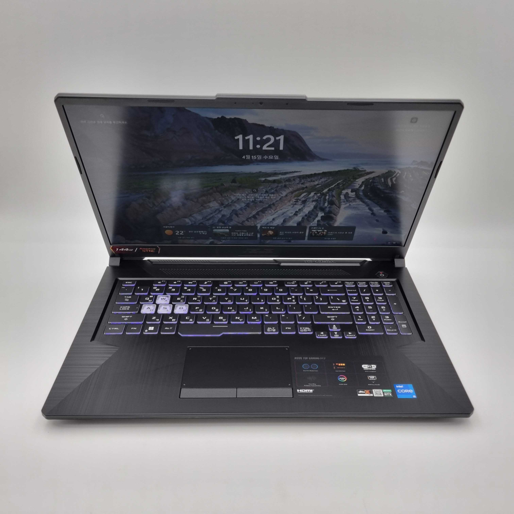 리퍼비시 ASUS i5 11TH RAM 16GB RTX 3050 17인치 리퍼 노트북