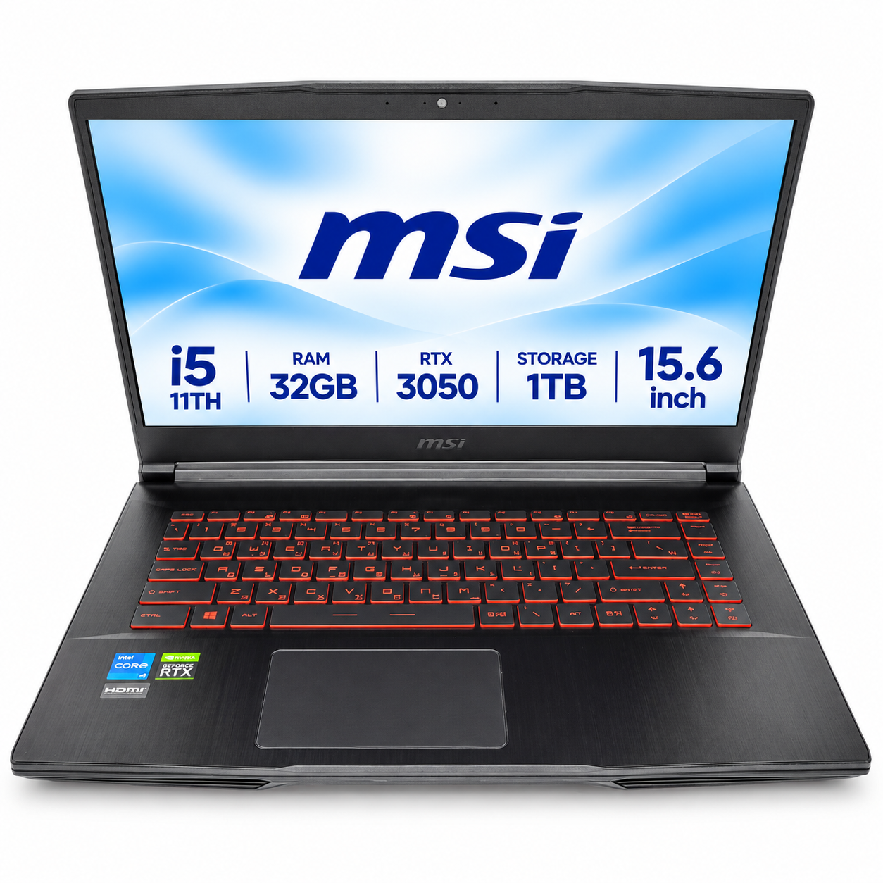 리퍼비시 MSI i5 11TH RAM 32GB RTX 3050 1TB 15.6인치 게이밍 리퍼 노트북