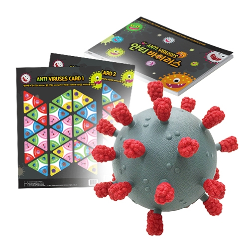 (네모세모) 코로나 바이러스 교육용 모형 (책+카드게임 set)