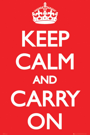 {40%할인} Keep Calm And Carry On: Red (캔버스코팅)