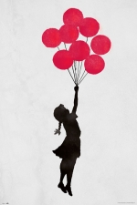 뱅크시 /  Banksy: Brandalised girl floating original