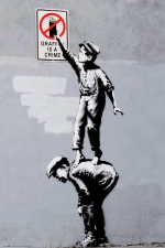 뱅크시 / Banksy: Brandalised grafitti is a crime