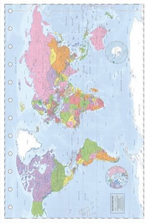 Political World Map: Miller Projection
