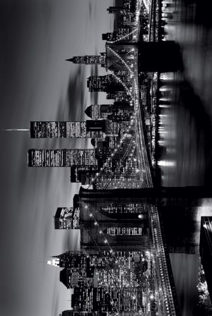 New York - Brooklyn Bridge (B&W)