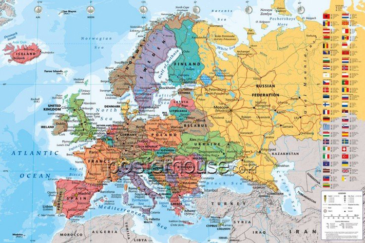 Political Map Of Europe