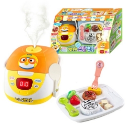 LED 뽀로로 동요 주방놀이 칙칙 스팀 밥솥