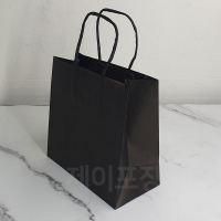 블랙 크라프트 쇼핑백 22cm×21cm+11cm 25장/200장