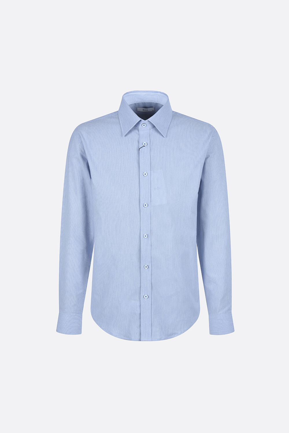 [공식스토어] 본 멜란지 면 스판 세미 드레스 셔츠 블루 BN2SBA357BL
