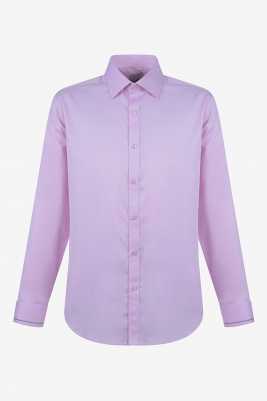 120수 면혼방 솔리드 슬림핏 셔츠 핑크 YJ3SUS526PI