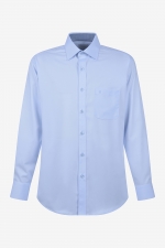 [공식스토어] 면혼방 스트레치 배색 일반핏 셔츠 블루 YJ3SUR501BL