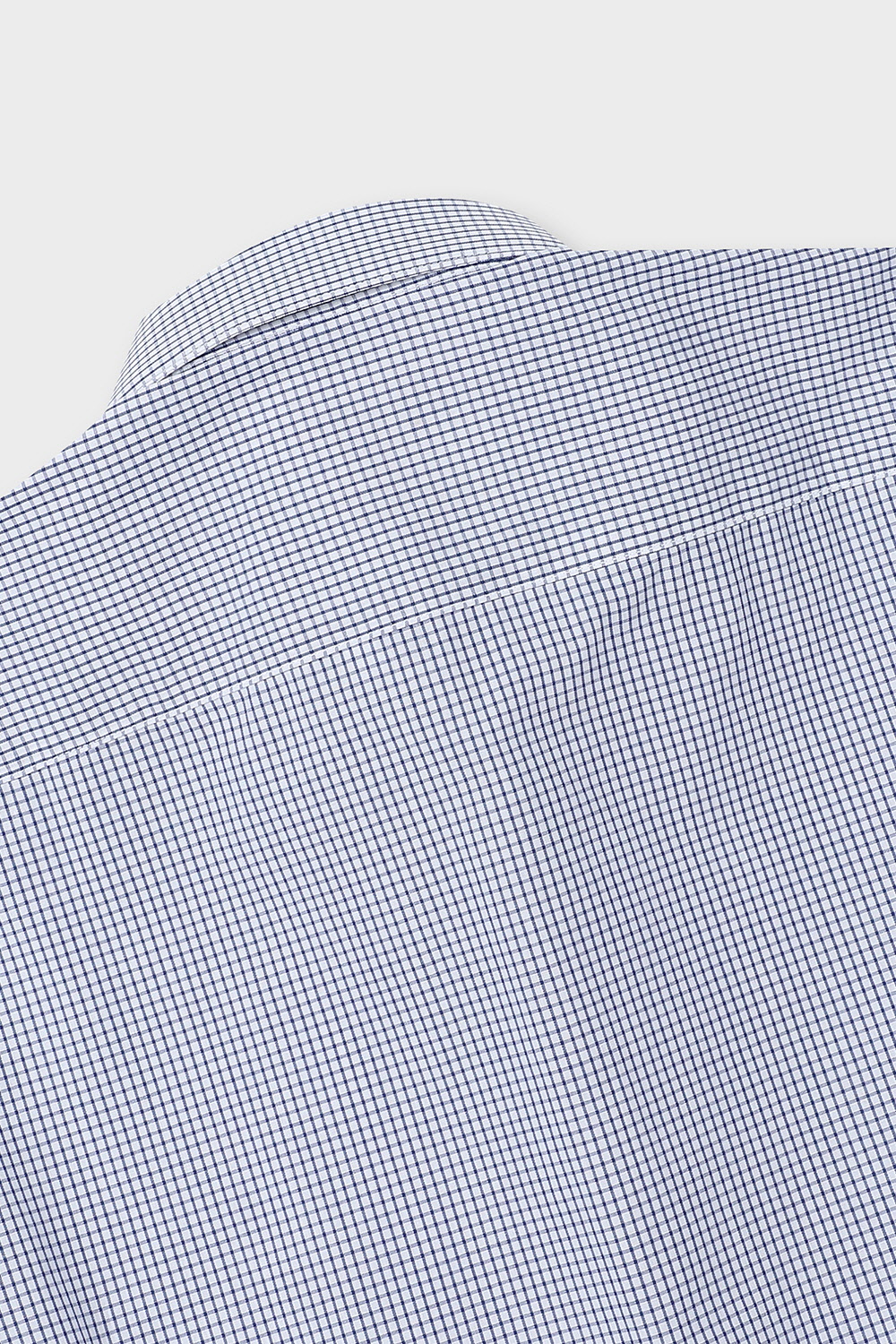 [공식스토어] 코튼폴리 미니 윈도우 체크 슬림핏 셔츠 네이비 YJ4SBS162NY