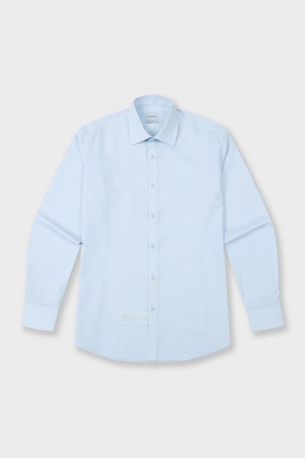 [공식스토어] 도비 스트레치 슬림핏 자수 셔츠 블루 YJ4SBS157BL