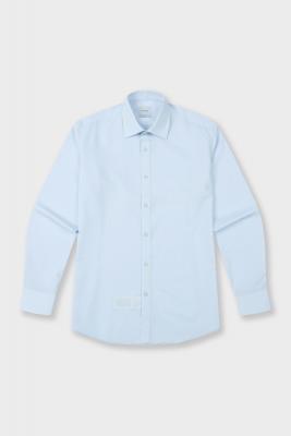 [공식스토어] 도비 스트레치 슬림핏 자수 셔츠 블루 YJ4SBS157BL
