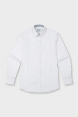 [공식스토어] 모달폴리 스트레치 레귤러핏 솔리드 셔츠 화이트 YJ4SBS152WH