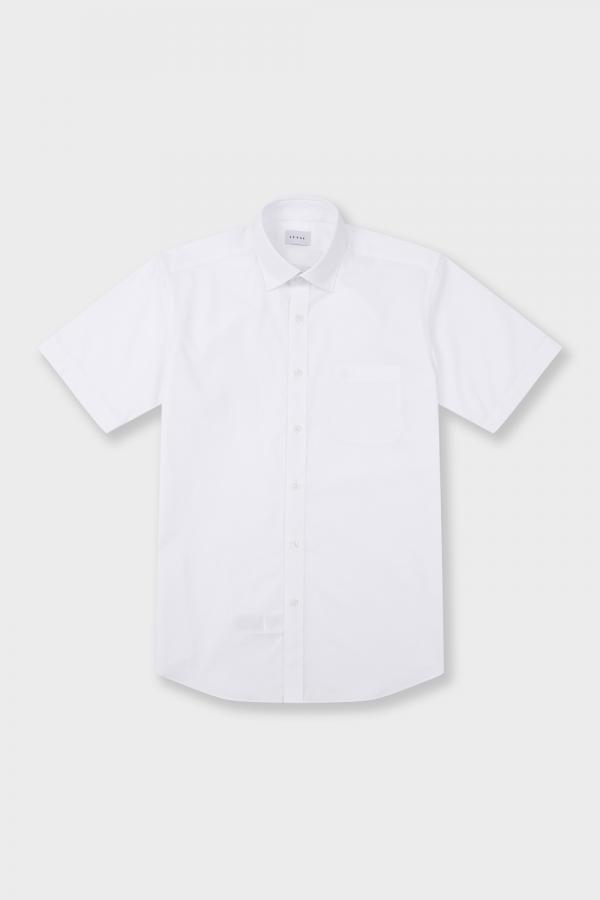 [공식스토어] 일반핏 솔리드 코튼폴리 스냅 셔츠 화이트 YJ4MBR205WH