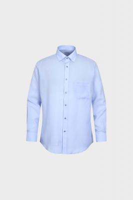 [공식스토어] 모달 혼방 블루 솔리드 일반핏 셔츠 YJ4SUR511BL