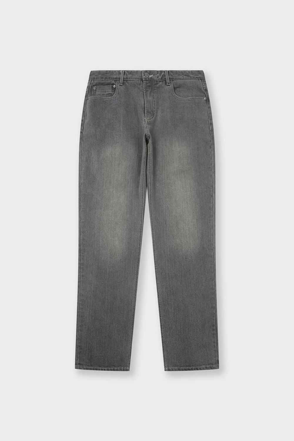 [공식몰] 로고 패치 데일리 데님 팬츠 그레이