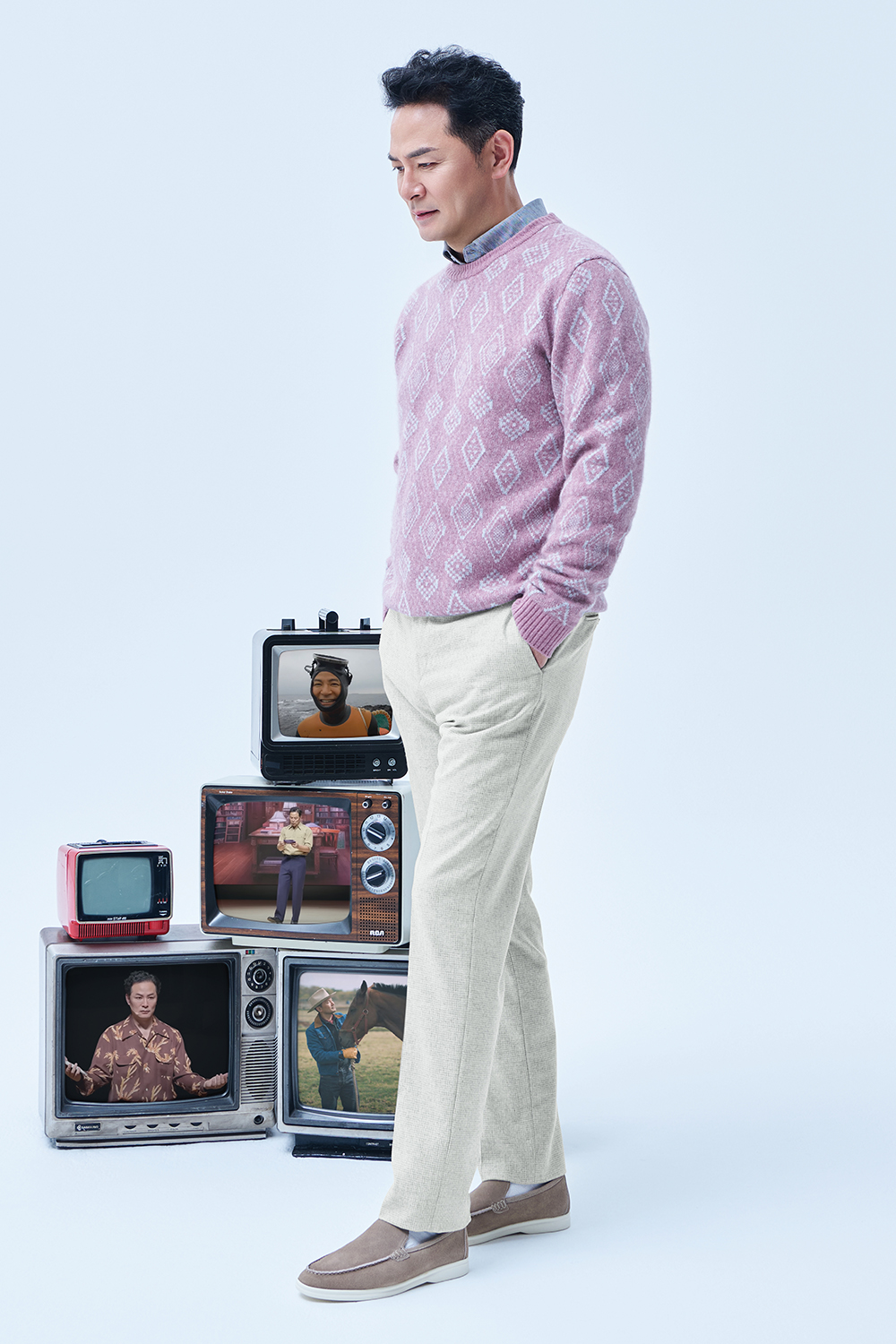 [공식몰] 울 비조 스트레이트 팬츠 그레이